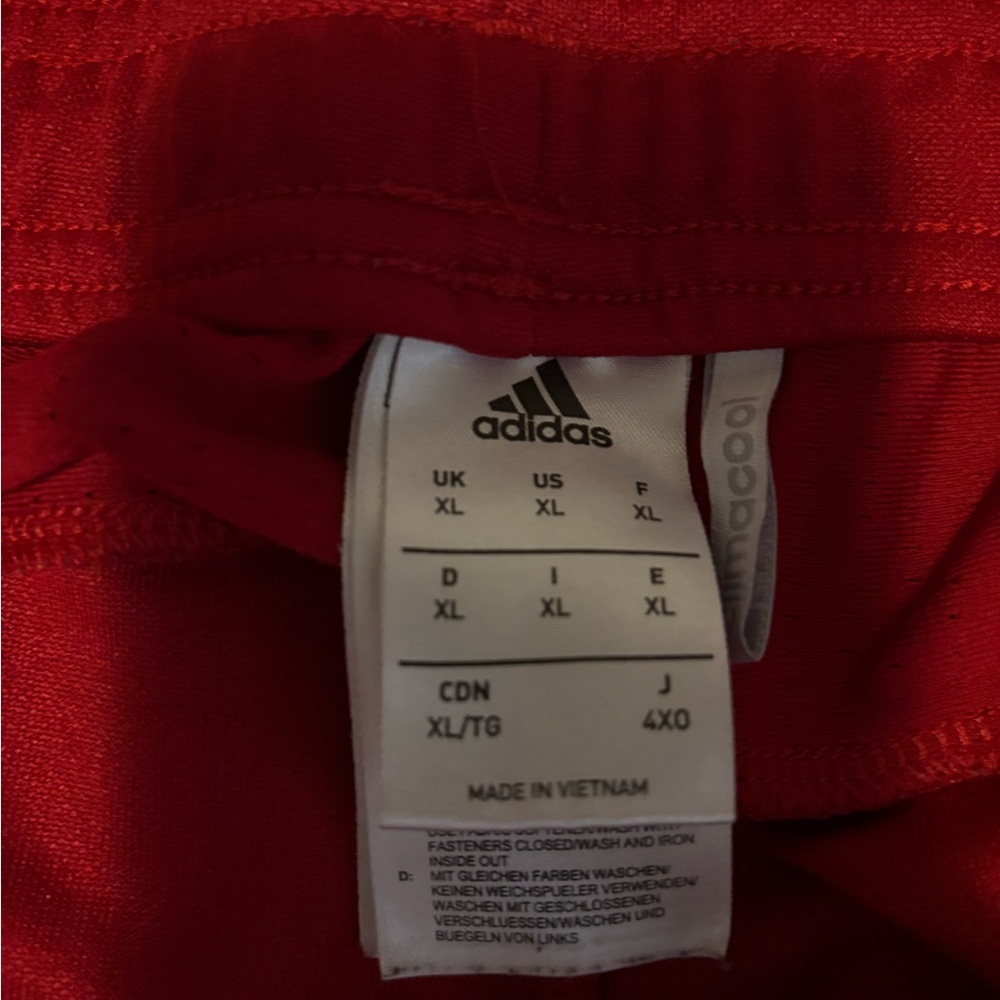 Adidas Men’s Bright Red Joggers - Picture 2 of 6